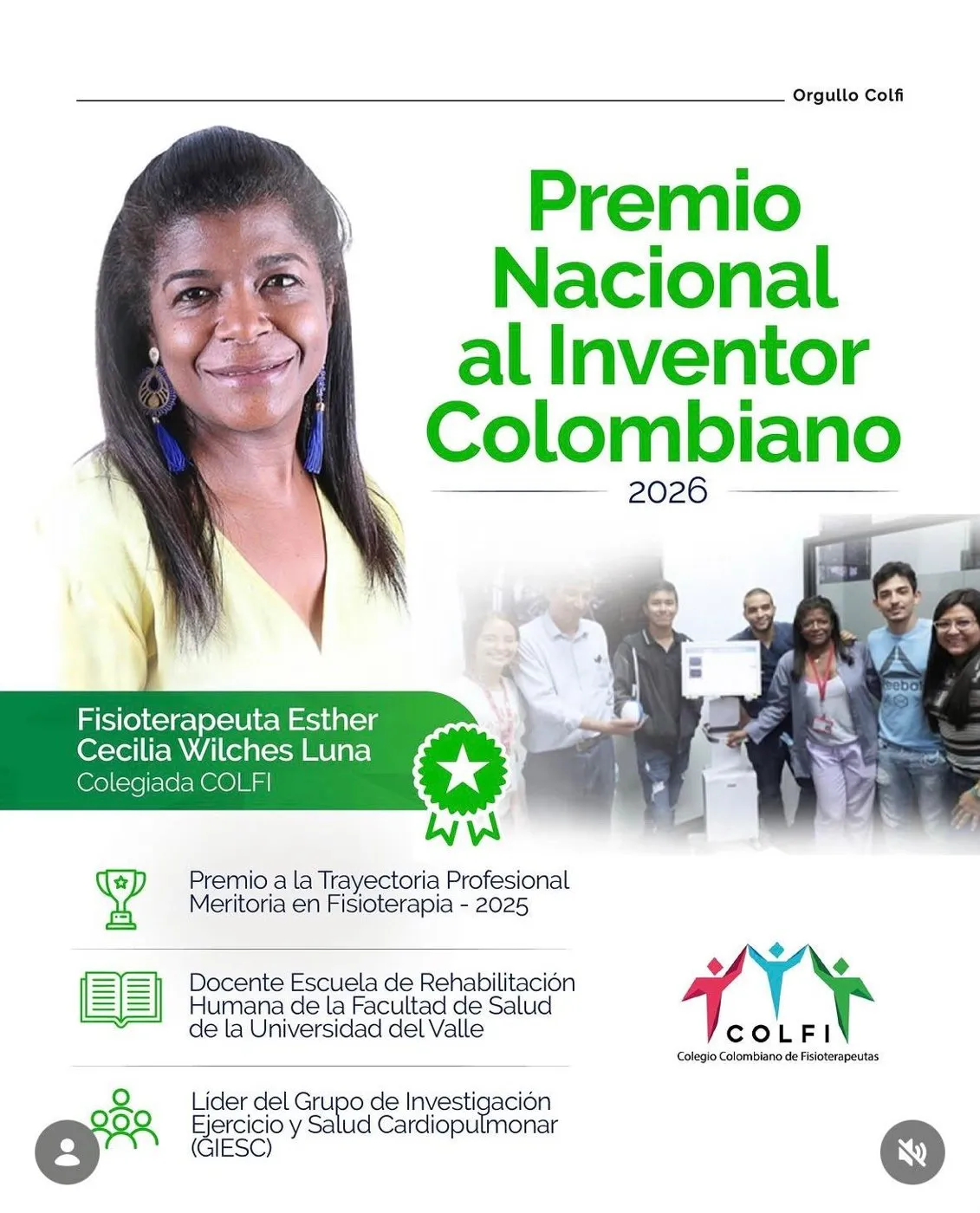 Publicación de COLFI sobre el Premio Nacional al Inventor Colombiano