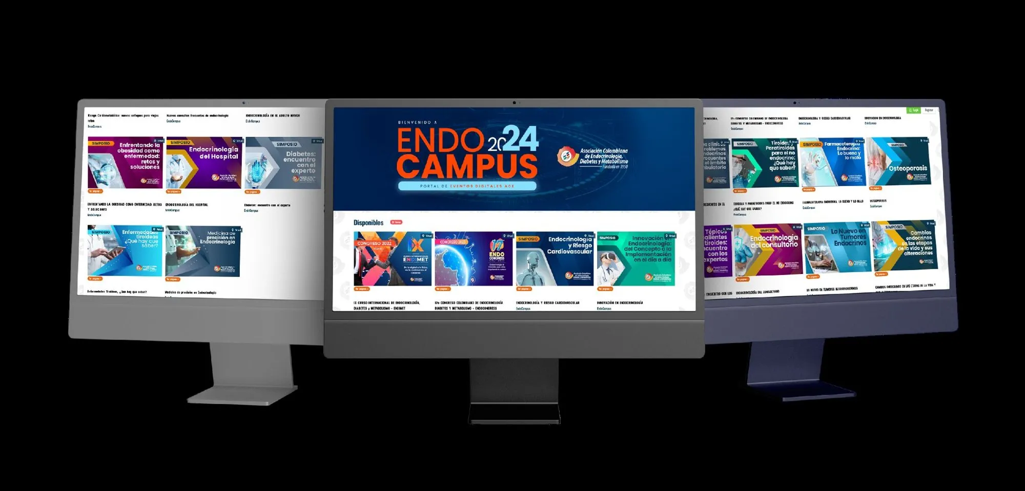 Plataforma Gen.Campus en tres pantallas