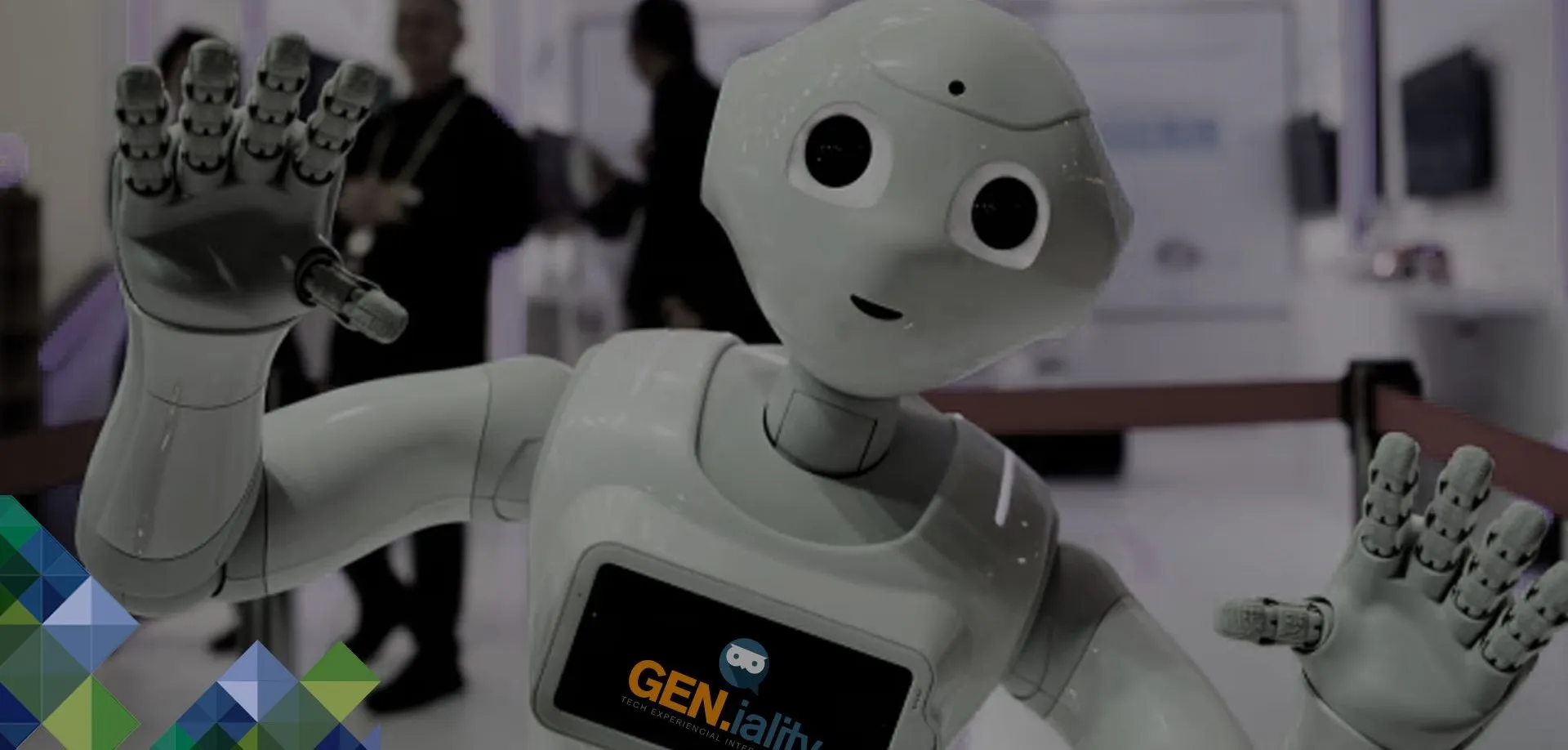Robot social Pepper saludando